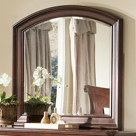 Arched Top Beveled Dresser Mirror